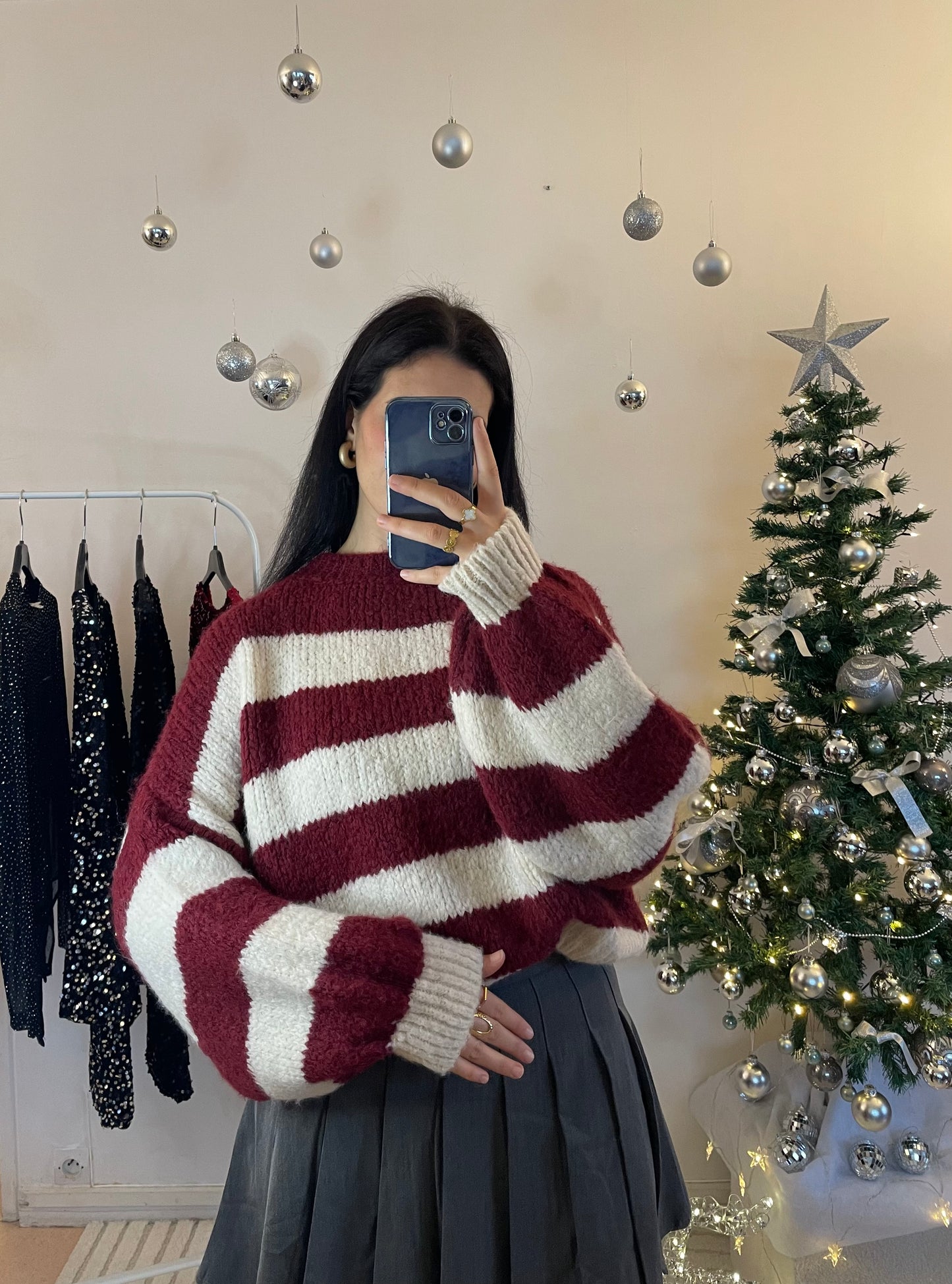 PULL AMBRE BORDEAUX